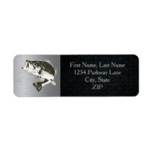Largemouth Bass Fishing Return Address Labels