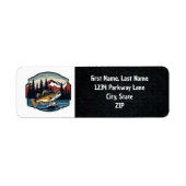 Largemouth Bass Fishing Return Address Labels (Vorne)