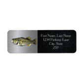 Largemouth Bass Fishing Return Address Labels (Vorne)
