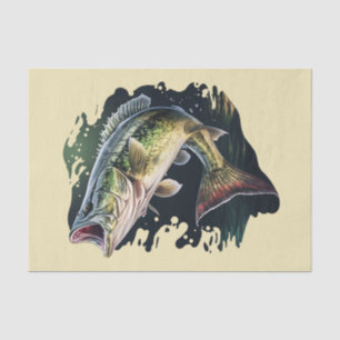 Largemouth Bass Fishing Seidenpapier