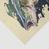 Largemouth Bass Fishing Seidenpapier (Ausschnitt)