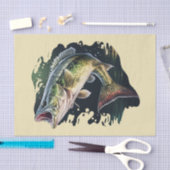 Largemouth Bass Fishing Seidenpapier (Handwerk)