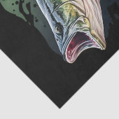 Largemouth Bass Fishing Seidenpapier (Detail)