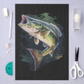 Largemouth Bass Fishing Seidenpapier (Handwerk)