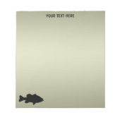 Largemouth Bass Fishing-Vorlage Notizblock (Vorderseite)