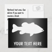 Largemouth Bass Fishing-Vorlage Postkarte (Vorne/Hinten)