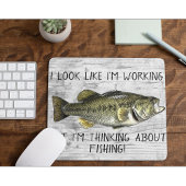 Largemouth Bass Fishing Work Funny Angler Cool Mousepad