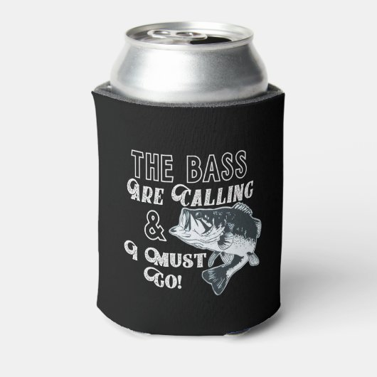 Largemouth Bass Fishing Zitat Fisherman Beer Dosenkühler (Kanne Rückseite)