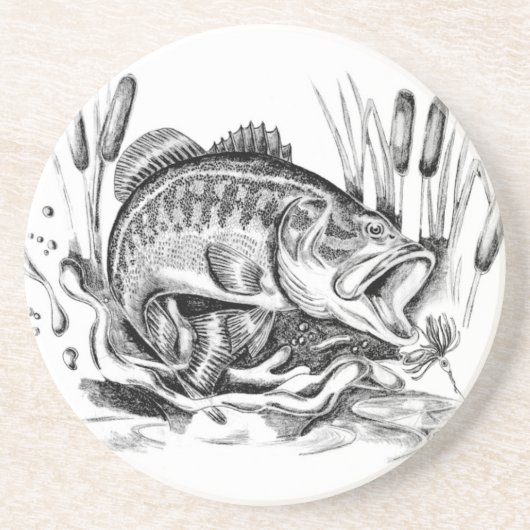 Largemouth Bass Getränkeuntersetzer (Vorne)