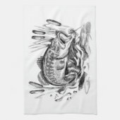 Largemouth Bass Handtuch (Vertikal)