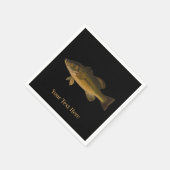 Largemouth Bass Ihren Text hier Fisch Serviette (Ecke)