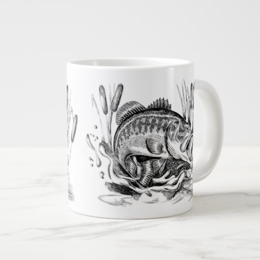 Largemouth Bass Jumbo-Tasse (Vorderseite Rechts)
