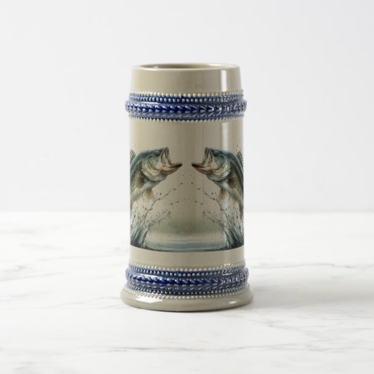 Largemouth Bass Jumping Bierglas (Mittel)