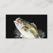 Largemouth Bass Jumping Visitenkarte (Rückseite)
