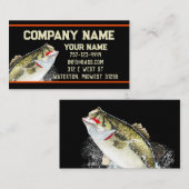 Largemouth Bass Jumping Visitenkarte (Vorne/Hinten)