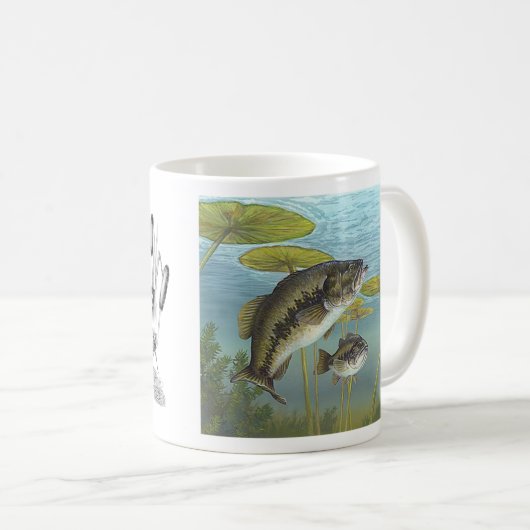 Largemouth Bass Kaffeetasse (VorderseiteRechts)