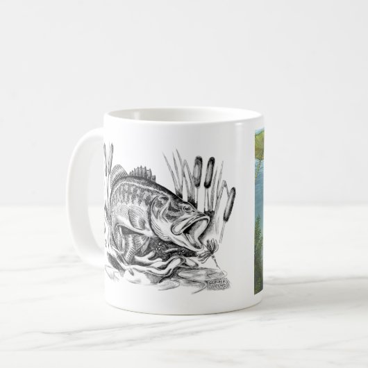 Largemouth Bass Kaffeetasse (Vorderseite Links)