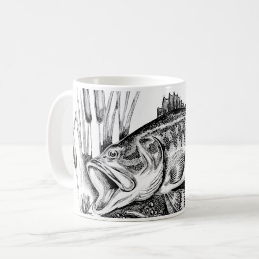 Largemouth bass kaffeetasse (Vorderseite Links)