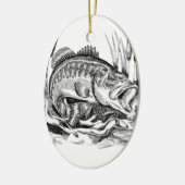 Largemouth bass keramik ornament (Links)