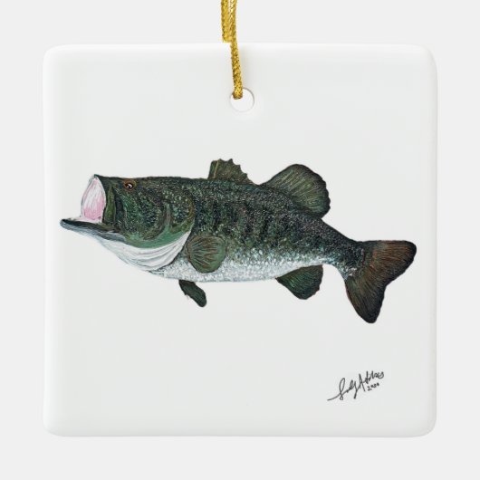 Largemouth Bass Keramikornament (Vorderseite)