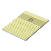 Largemouth Bass Light Yellow Notepad Notizblock (Rotiert)