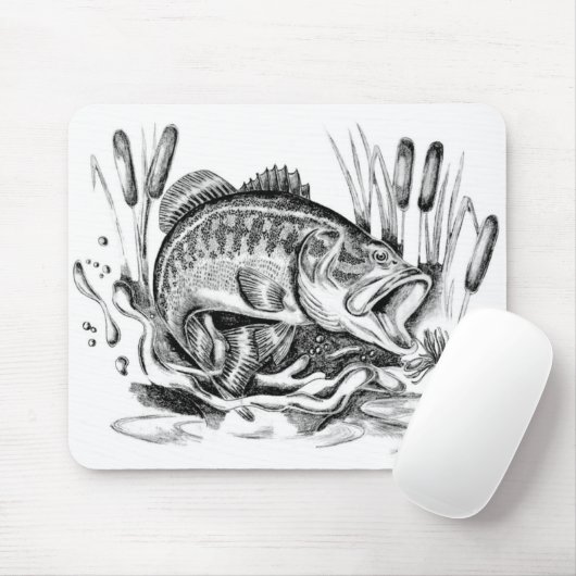 Largemouth Bass Mousepad (Mit Mouse)