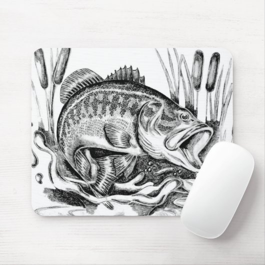 Largemouth Bass Mousepad (Mit Mouse)