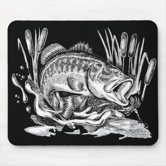 Largemouth bass mousepad (Vorne)