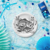 Largemouth Bass Pappteller (Party)