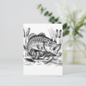 Largemouth Bass Postkarte (Stehend Vorderseite)