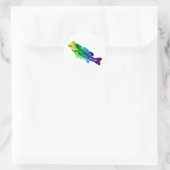 LARGEMOUTH BASS Rainbow Runder Aufkleber (Tasche)