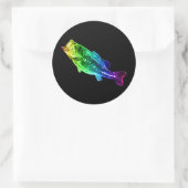 LARGEMOUTH BASS Rainbow Runder Aufkleber (Tasche)