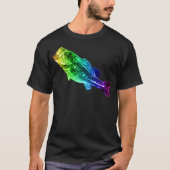 LARGEMOUTH BASS Rainbow T-Shirt (Vorderseite)