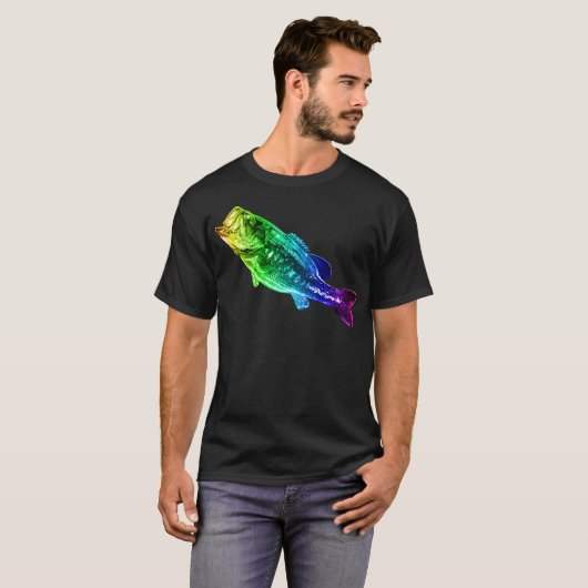 LARGEMOUTH BASS Rainbow T-Shirt (Vorne ganz)
