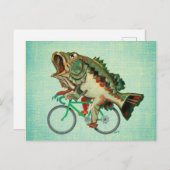 Largemouth Bass Reiten Postkarte (Vorne/Hinten)