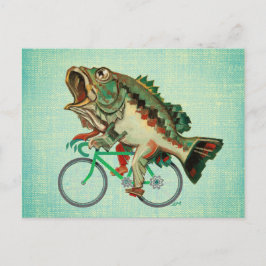 Largemouth Bass Reiten Postkarte