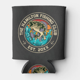 Largemouth Bass Retro Sunset Fischen Club Dosenkühler