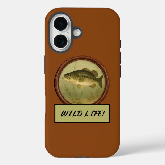 Largemouth Bass Saddlebrown iPhone Case (Rückseite)