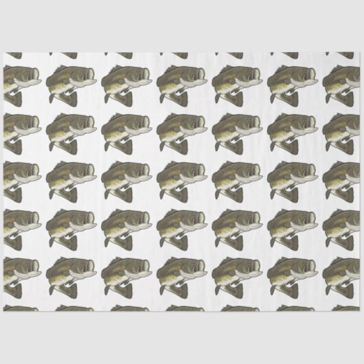 Largemouth-Bass Seidenpapier (Vorderseite)