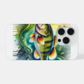 Largemouth Bass Serenity 310824AREF151 - Watercolo iPhone Hülle (Rückseite (Horizontal))