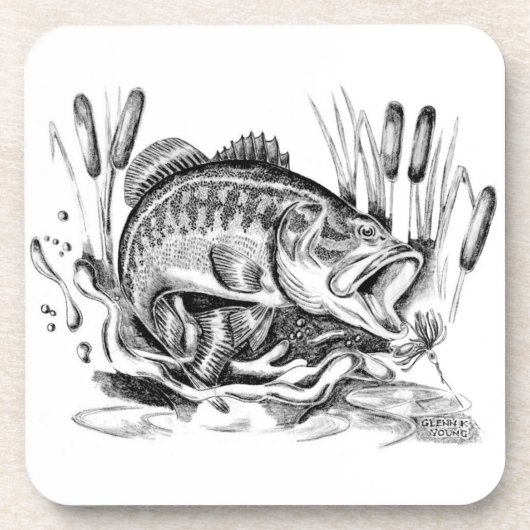 Largemouth Bass Untersetzer (Vorderseite)