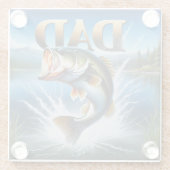 Largemouth Bass Vater Glasuntersetzer (Rückseite)