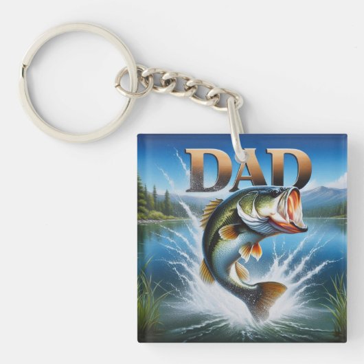 Largemouth Bass Vater Schlüsselanhänger (Vorderseite)