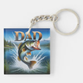 Largemouth Bass Vater Schlüsselanhänger (Rückseite)