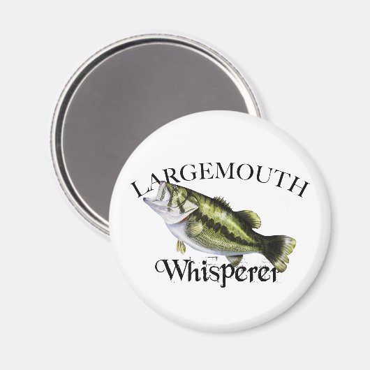 Largemouth Bass Whisperer Magnet (Vorderseite/Rückseite)