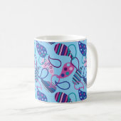 Larger Blue Paisley Kaffeetasse (VorderseiteRechts)