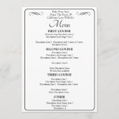 Larger Menu Card - Black White Infinity Scroll, Menükarte (Vorderseite)