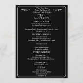 Larger Menu Card - Black White Infinity Scroll, Menükarte (Vorderseite)