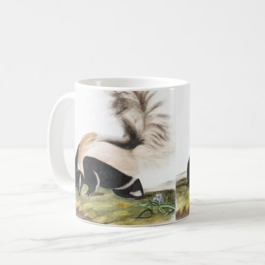 LargeTails Skunk Mephitis macroura Illustration Kaffeetasse (Vorderseite Links)