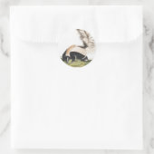 LargeTails Skunk Mephitis macroura Illustration Runder Aufkleber (Tasche)